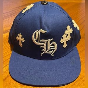 Chrome Hearts Cross Patch Baseball Hat 'Blue